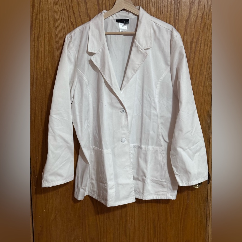 Cherokee White Lab Coat Jacket sz‎ 2XL